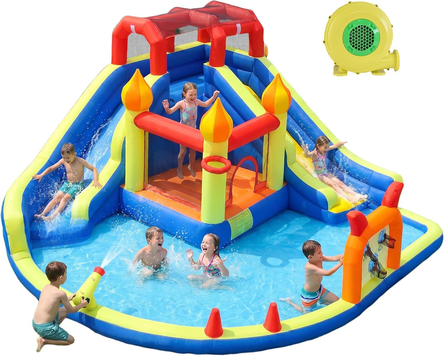 Kids Outdoor Water Slide - Детский надувной батут с двумя длинными