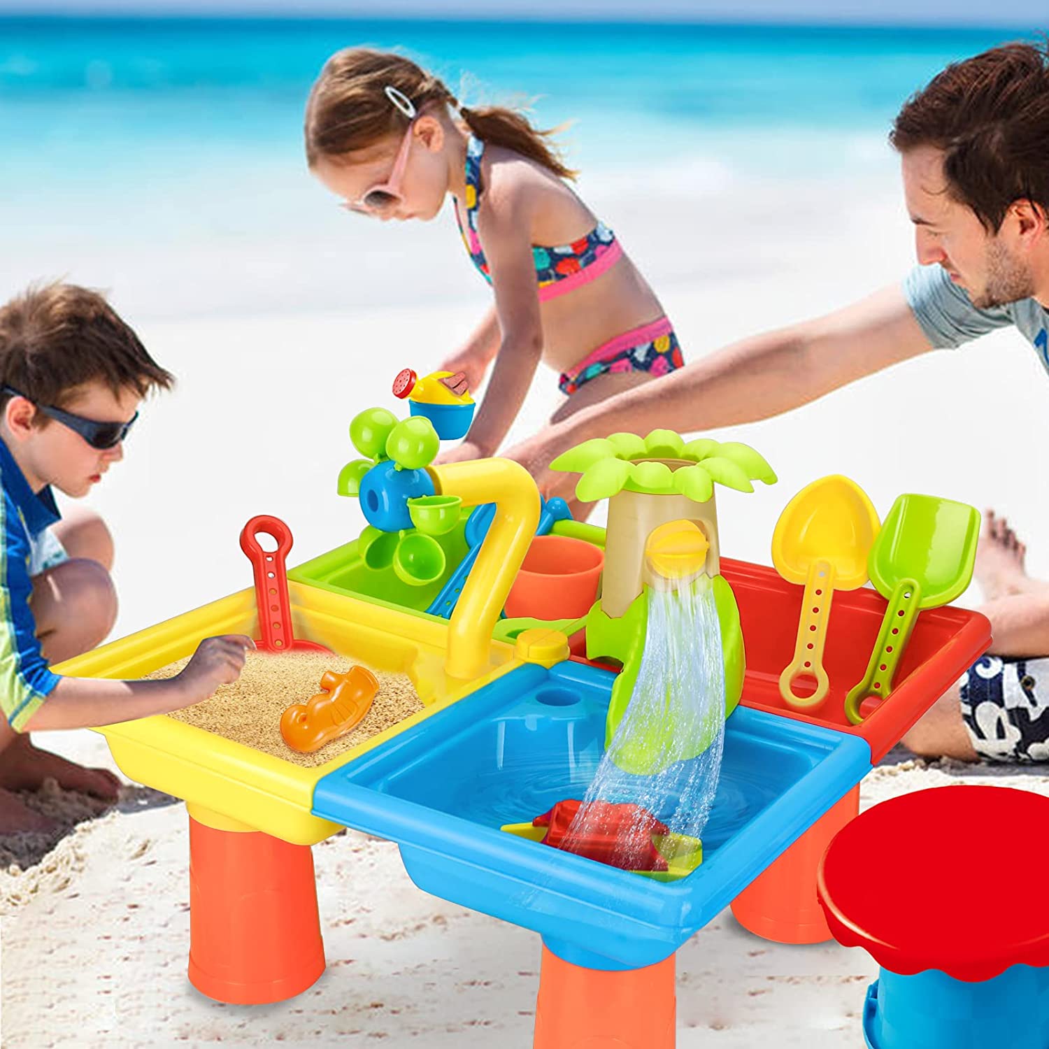 Kids Outdoor Water Play Table - Пляжный стол, песок, игрушки для игр