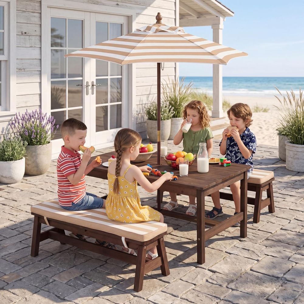 Kids Outdoor Bench - Детский стол для пикника, большой столешница