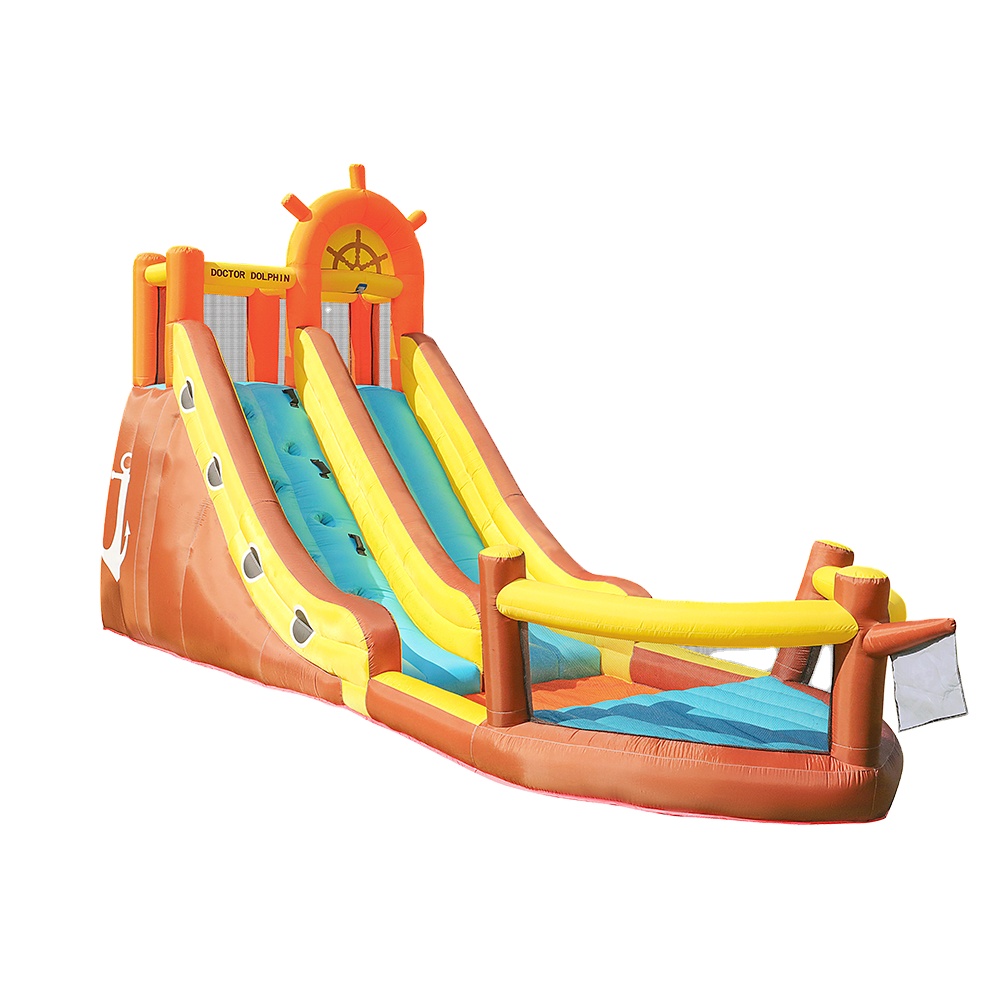 Kids Outdoor Water Slide - Доктор Дельфин Пиратский корабль Открытый прыгающий