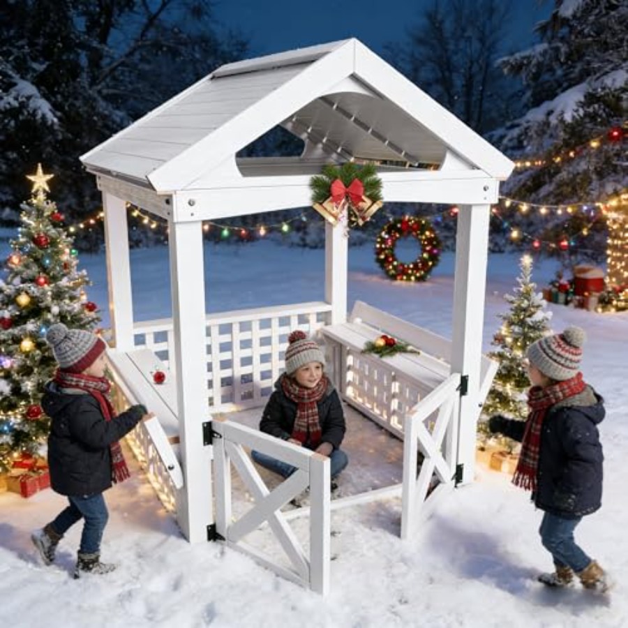Kids Outdoor Bench - Детский деревянный игровой домик для улицы,