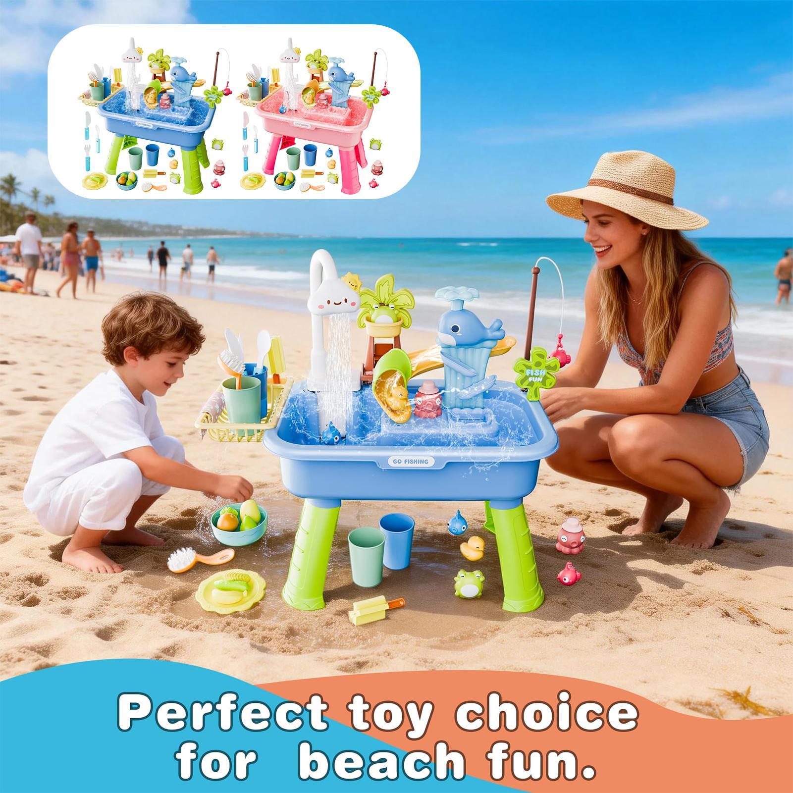 Kids Outdoor Water Play Table - Детский многофункциональный пляжный игровой столик для