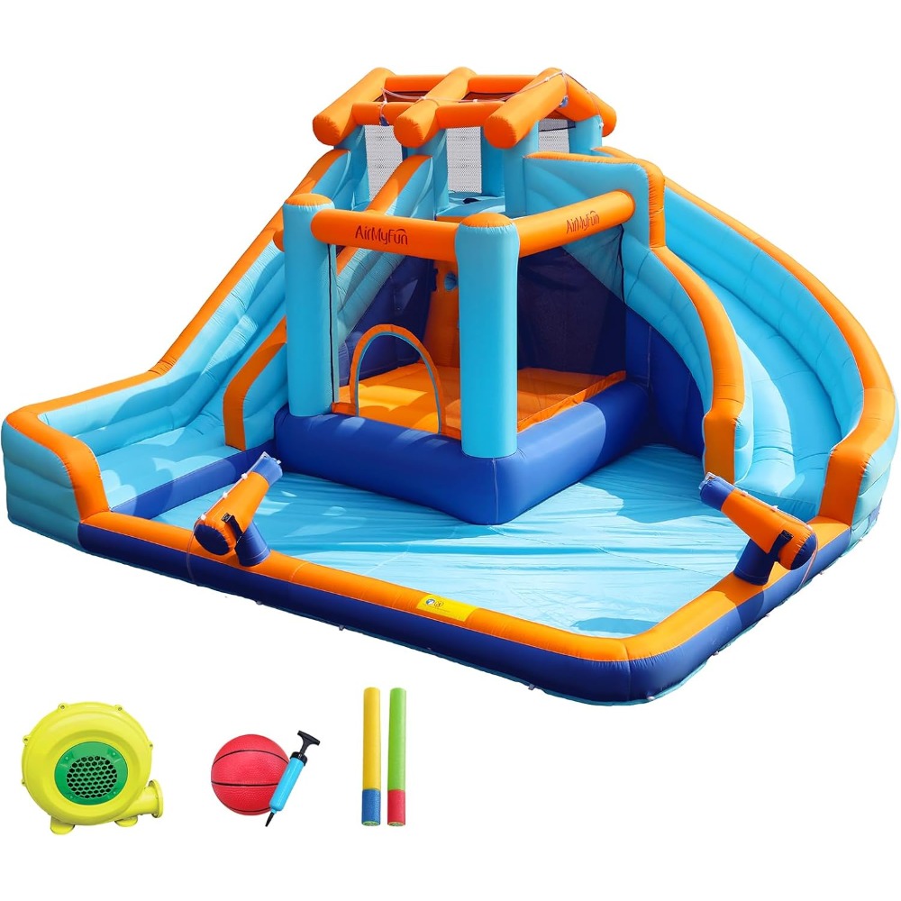 Kids Outdoor Water Slide - Большой надувной батут-горка с бассейном и