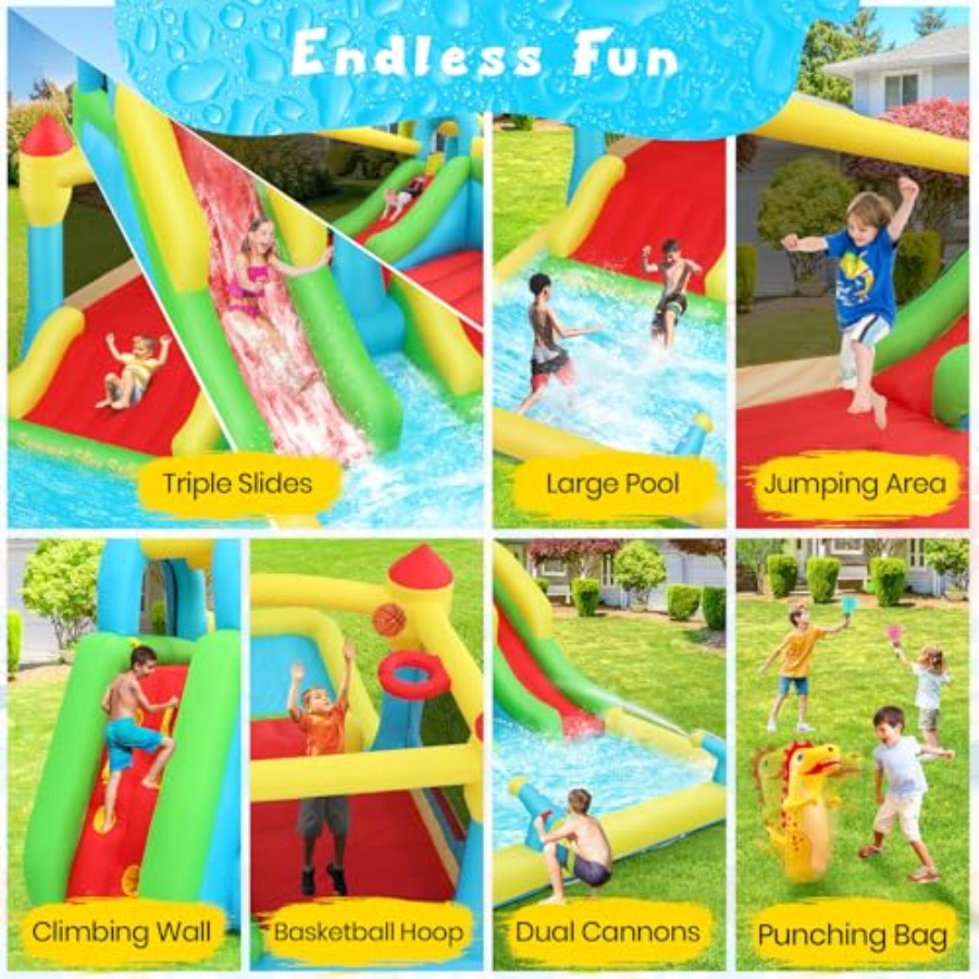 Надувной водный батут для дете – обзор и цена Kids Outdoor Water Slide
