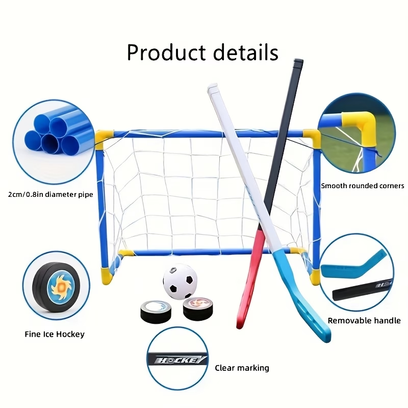 Набор для хоккея и футбола 2 в – обзор и цена Kids Outdoor Hockey Set