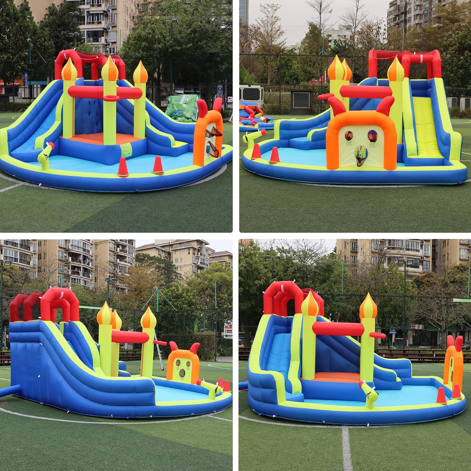 Детский надувной батут с двумя – обзор и цена Kids Outdoor Water Slide