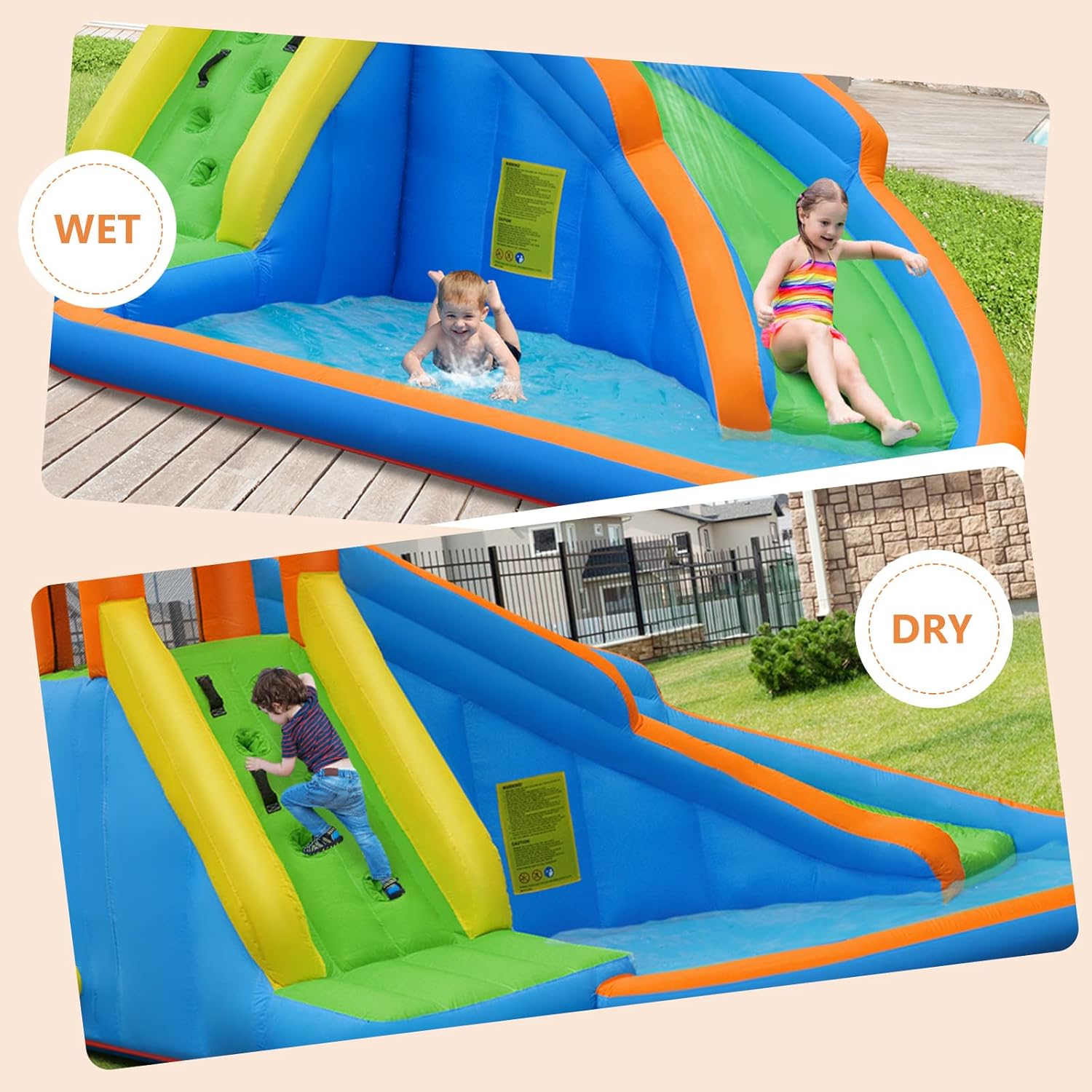 Гигантский надувной аквапарк с – обзор и цена Kids Outdoor Water Slide