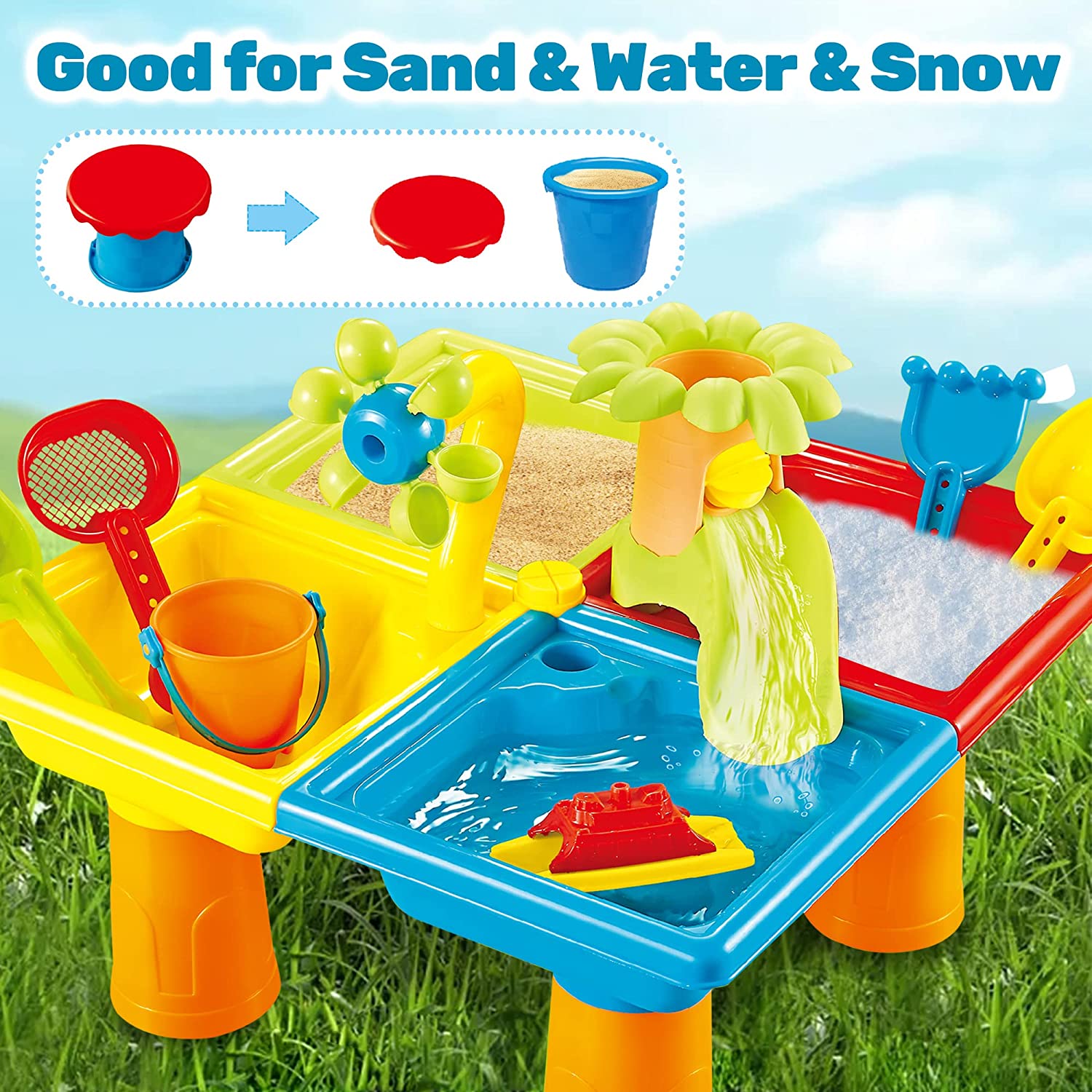 Пляжный стол, песок, игрушки д – обзор и цена Kids Outdoor Water Play Table
