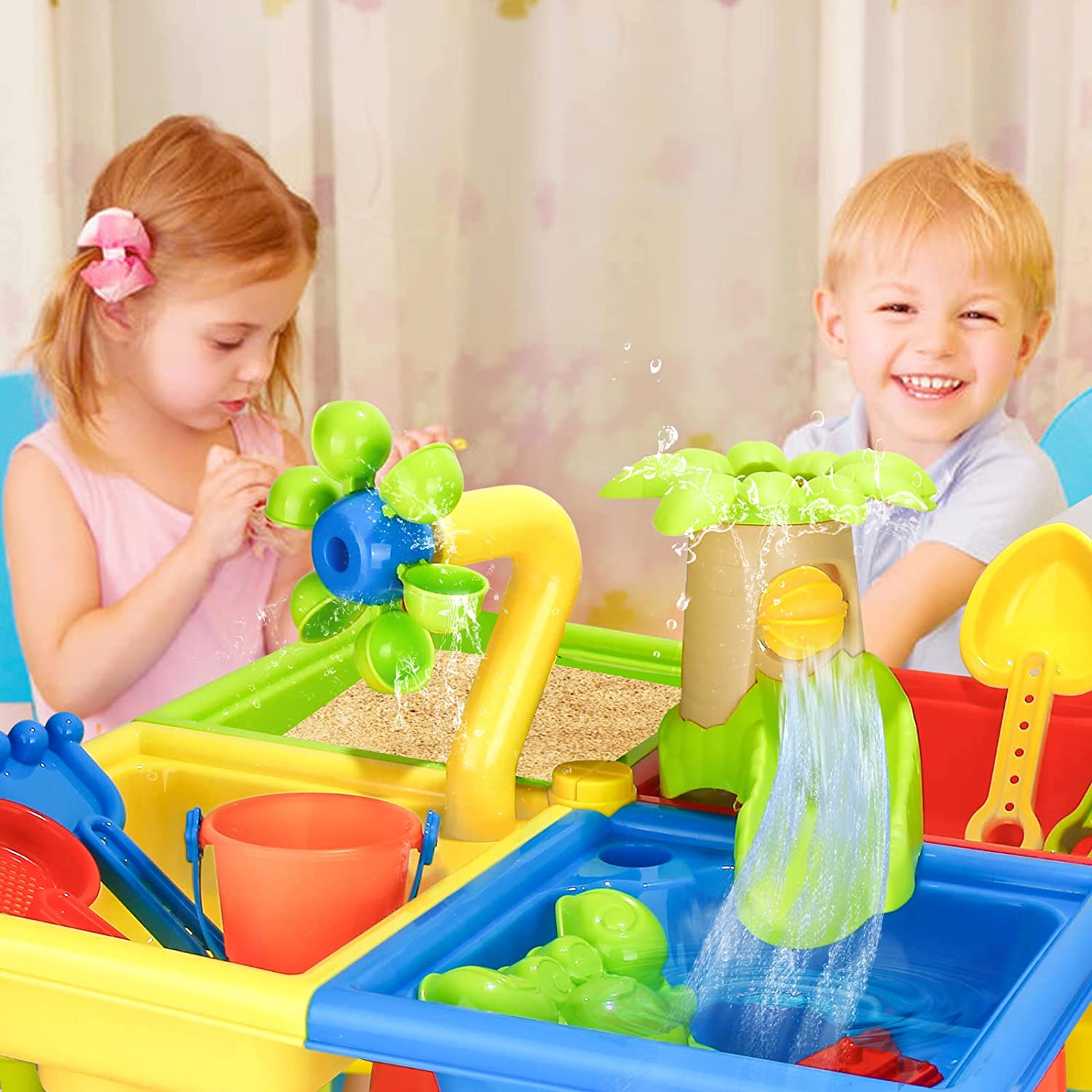 Пляжный стол, песок, игрушки д – обзор и цена Kids Outdoor Water Play Table