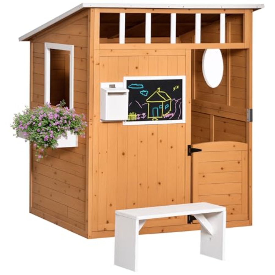 Детский деревянный игровой дом – обзор и цена Kids Outdoor Bench