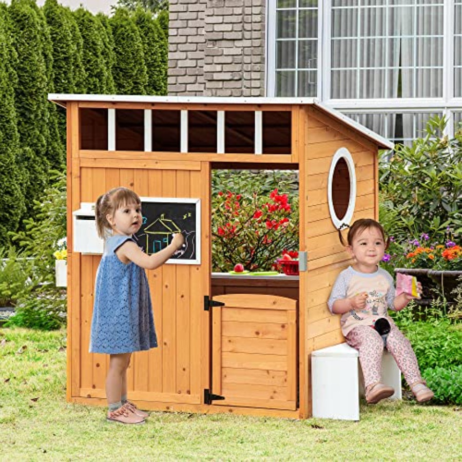 Детский деревянный игровой дом – обзор и цена Kids Outdoor Bench