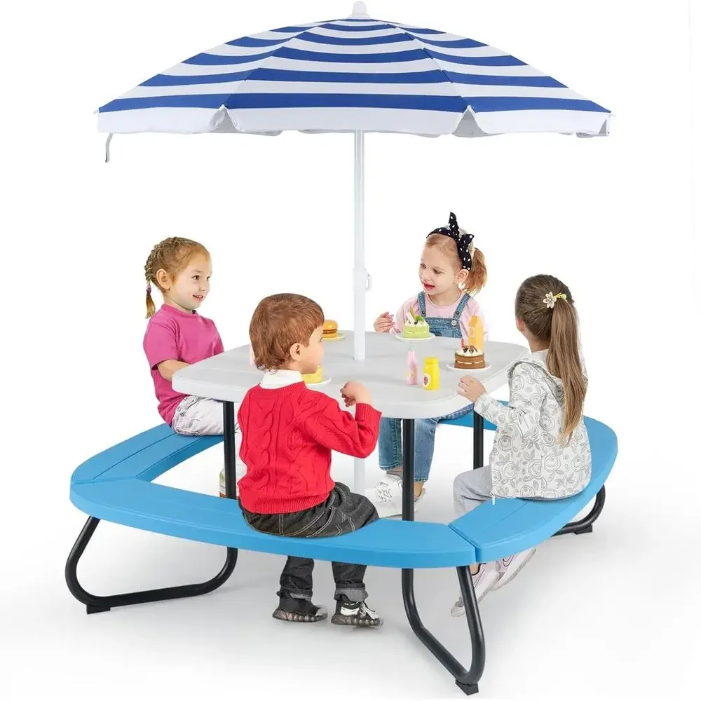 Детский пикниковый стол на 8 ч – обзор и цена Kids Outdoor Bench