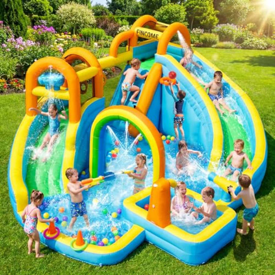 Надувной аквапарк для детей на – обзор и цена Kids Outdoor Water Slide
