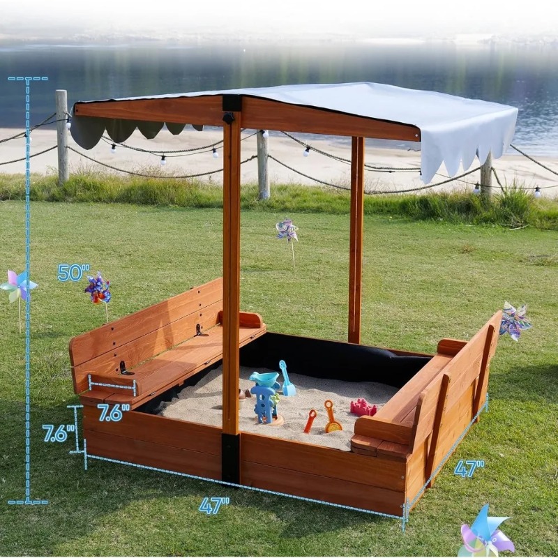Деревянная детская песочница с – обзор и цена Kids Outdoor Bench