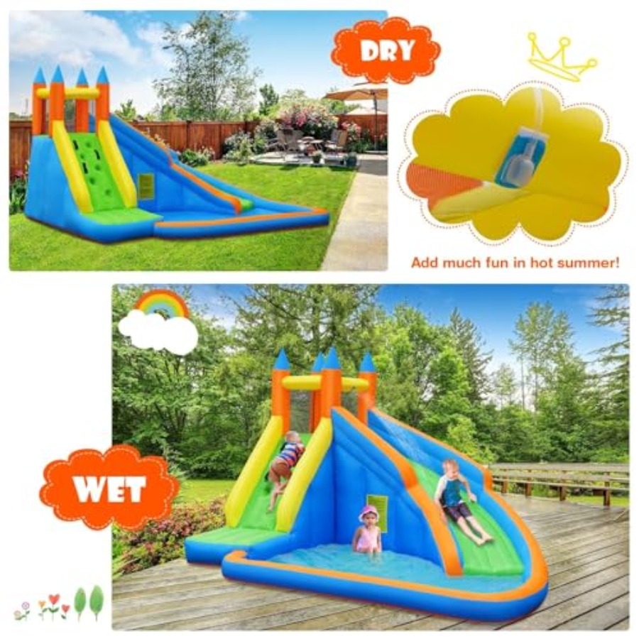 Надувная водная горка для дете – обзор и цена Kids Outdoor Water Slide