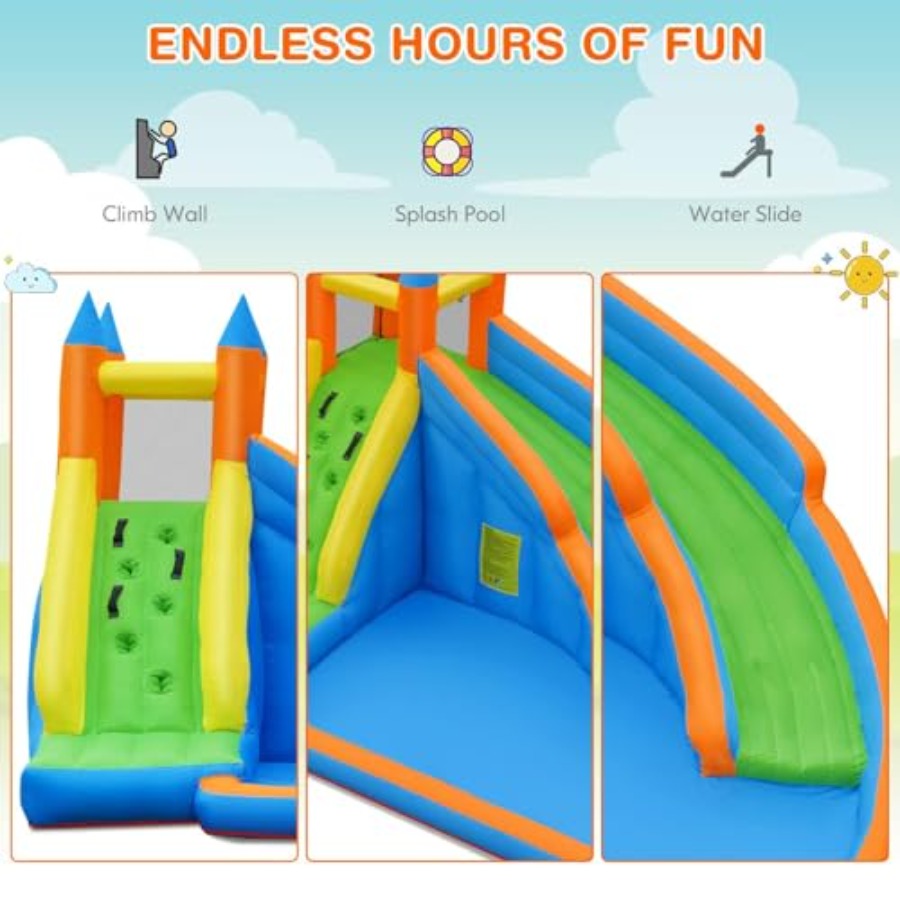 Надувная водная горка для дете – обзор и цена Kids Outdoor Water Slide