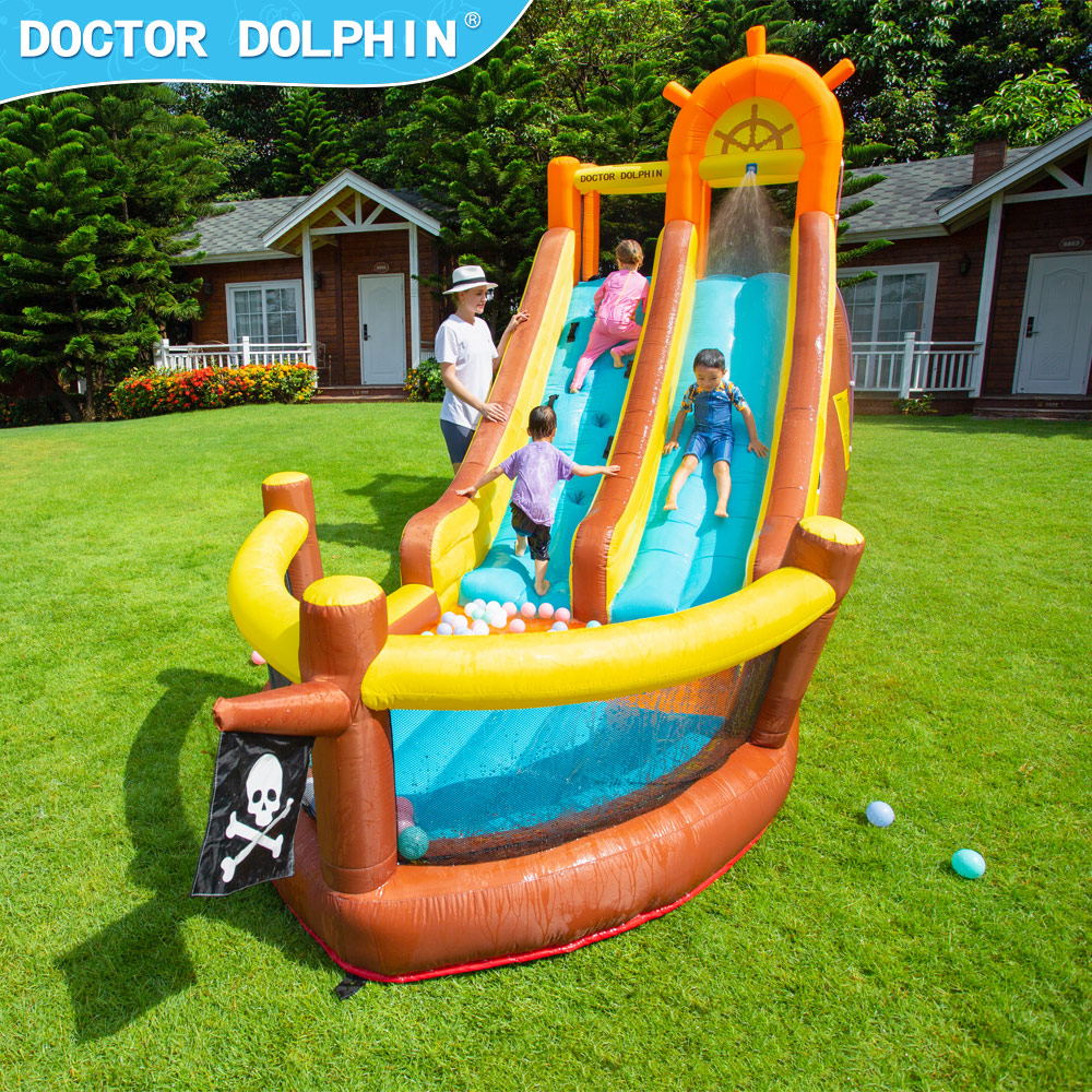 Доктор Дельфин Пиратский кораб – обзор и цена Kids Outdoor Water Slide
