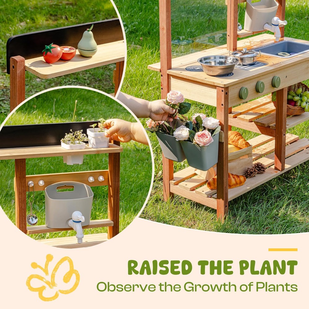 Деревянная уличная кухня для д – обзор и цена Kids Outdoor Mud Kitchen