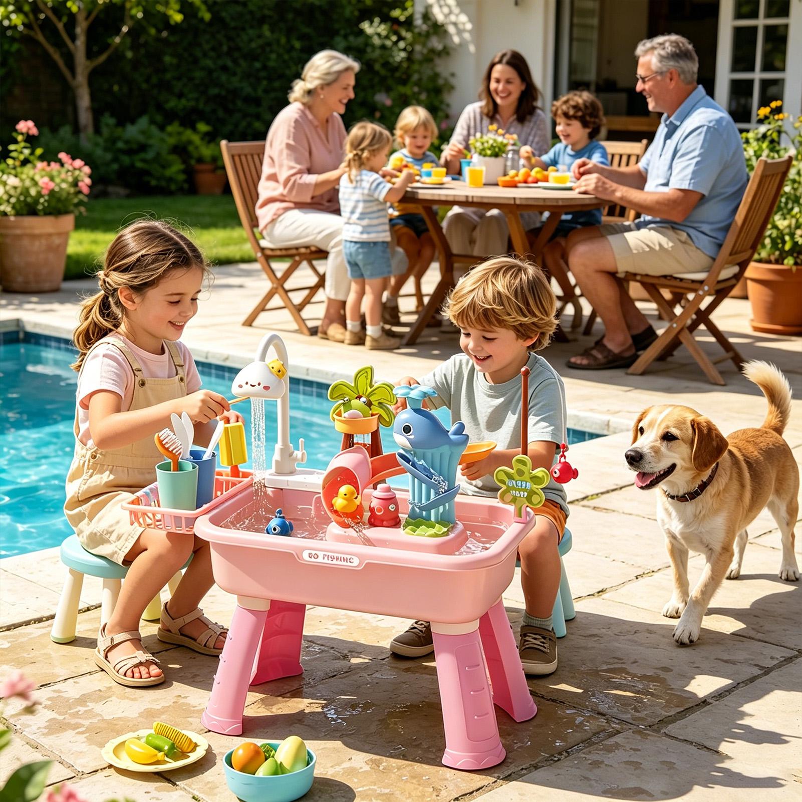 Детский водный стол с насосом, – обзор и цена Kids Outdoor Water Play Table