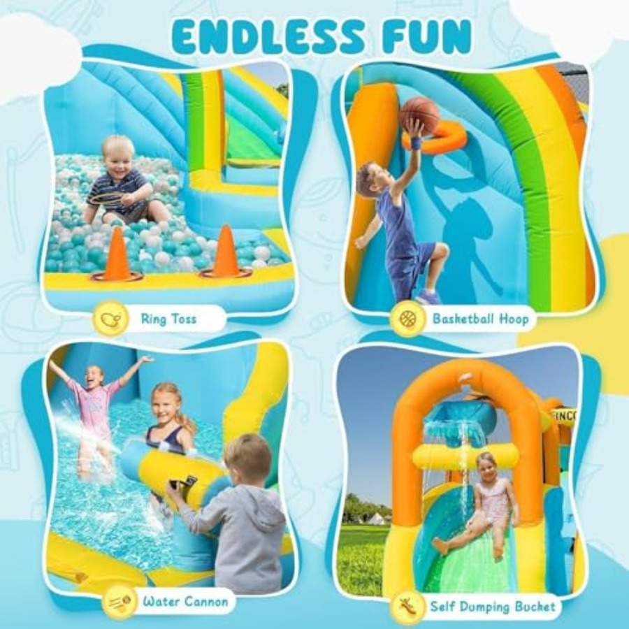 Надувная водная горка для дете – обзор и цена Kids Outdoor Water Slide