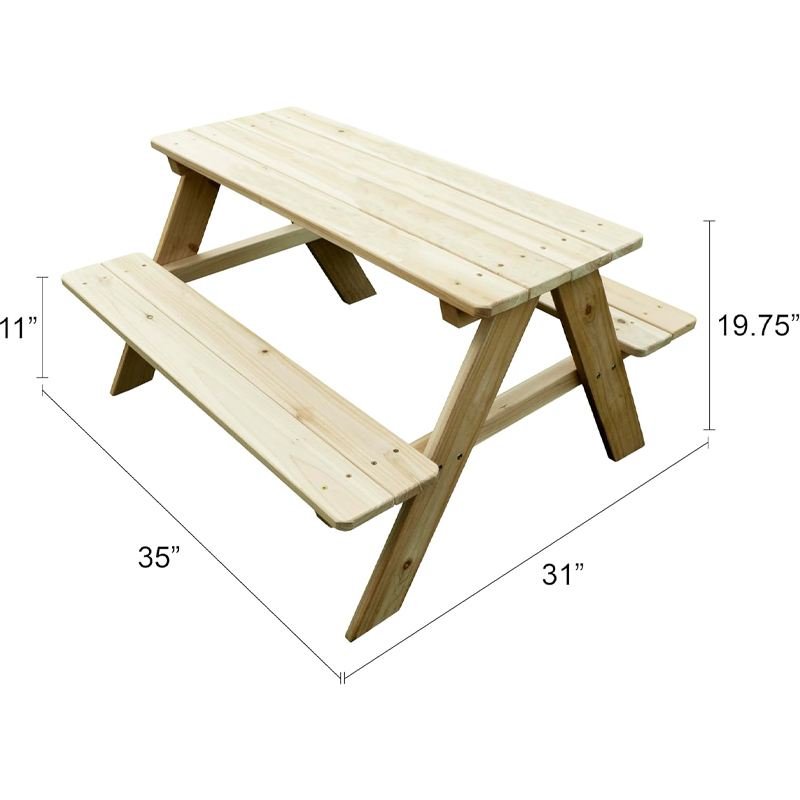 Деревянный детский стол-скамья – обзор и цена Kids Outdoor Bench