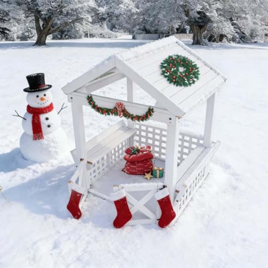 Детский деревянный игровой дом – обзор и цена Kids Outdoor Bench