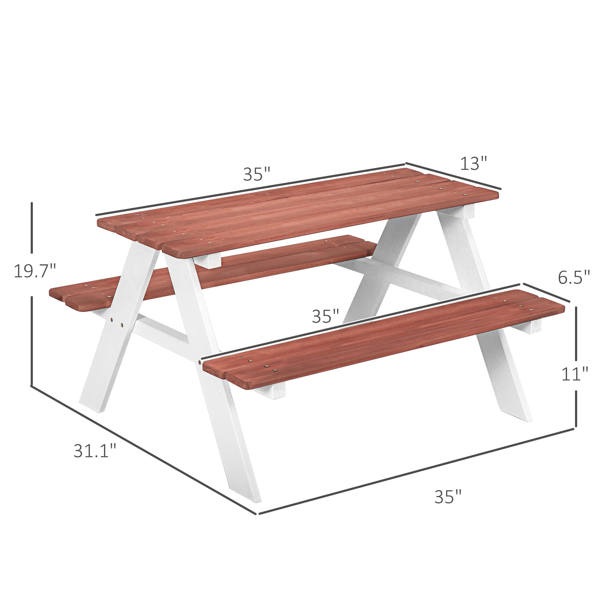 Детский набор для пикника: дер – обзор и цена Kids Outdoor Bench
