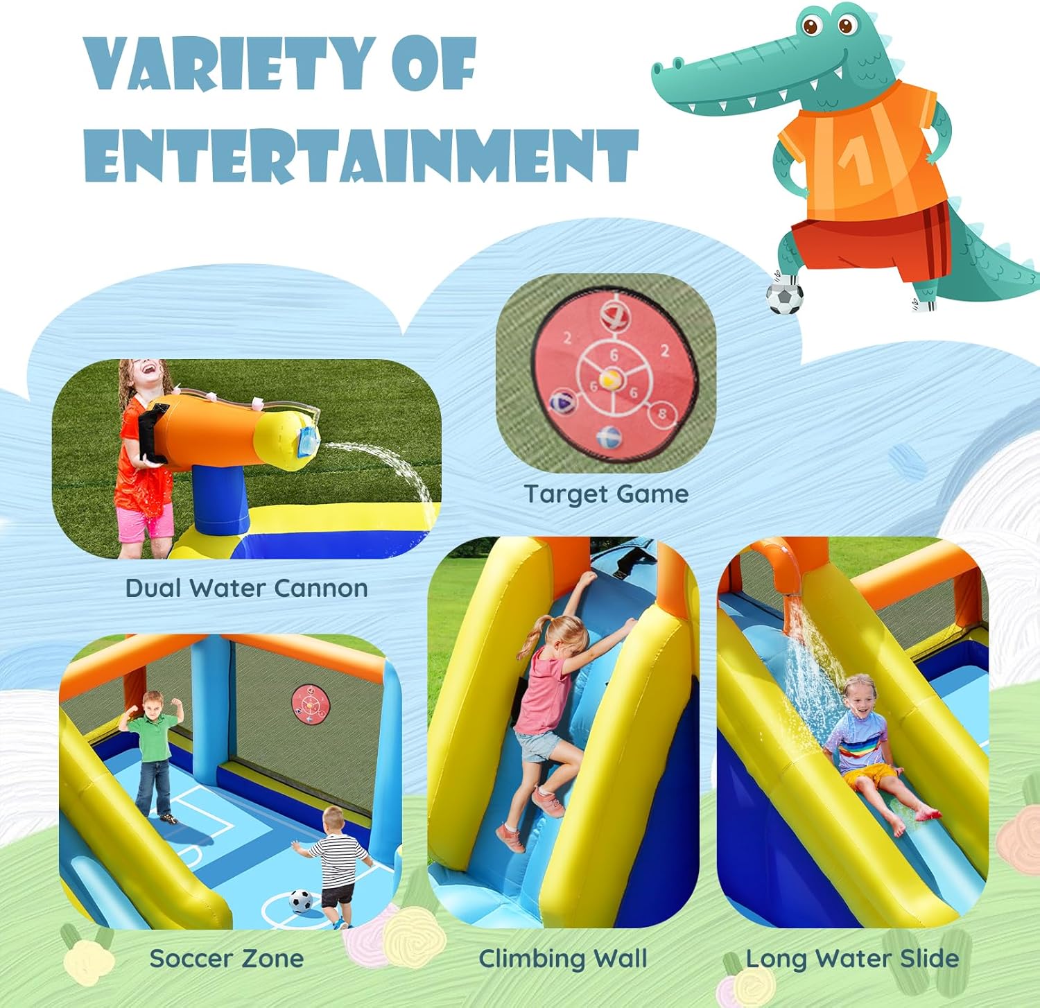 Надувная водная горка, надувно – обзор и цена Kids Outdoor Water Slide