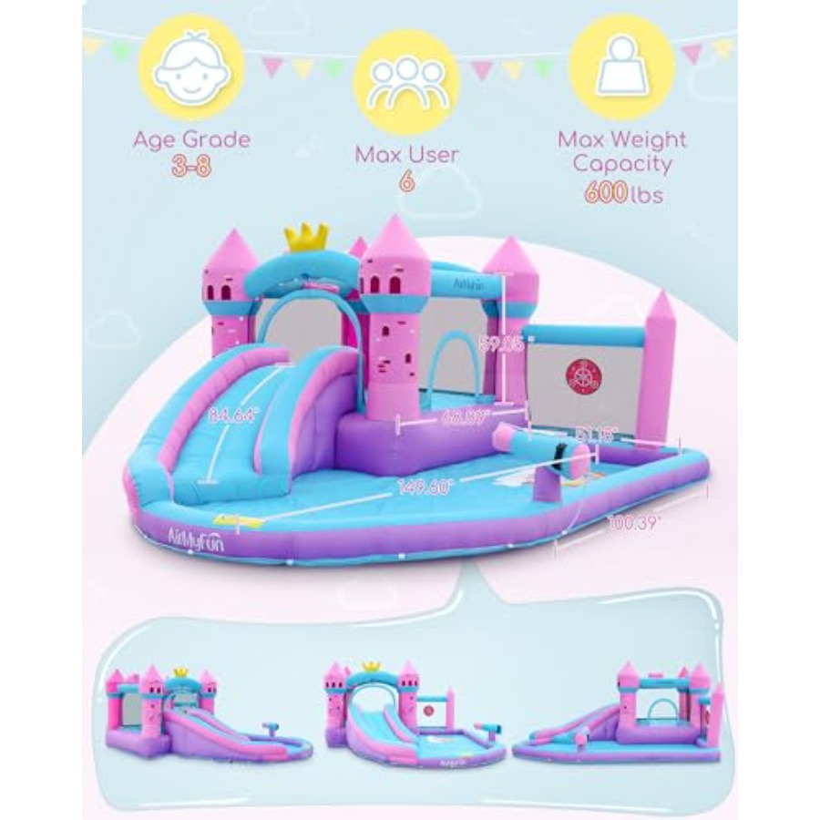 Надувная водная горка-батут дл – обзор и цена Kids Outdoor Water Slide