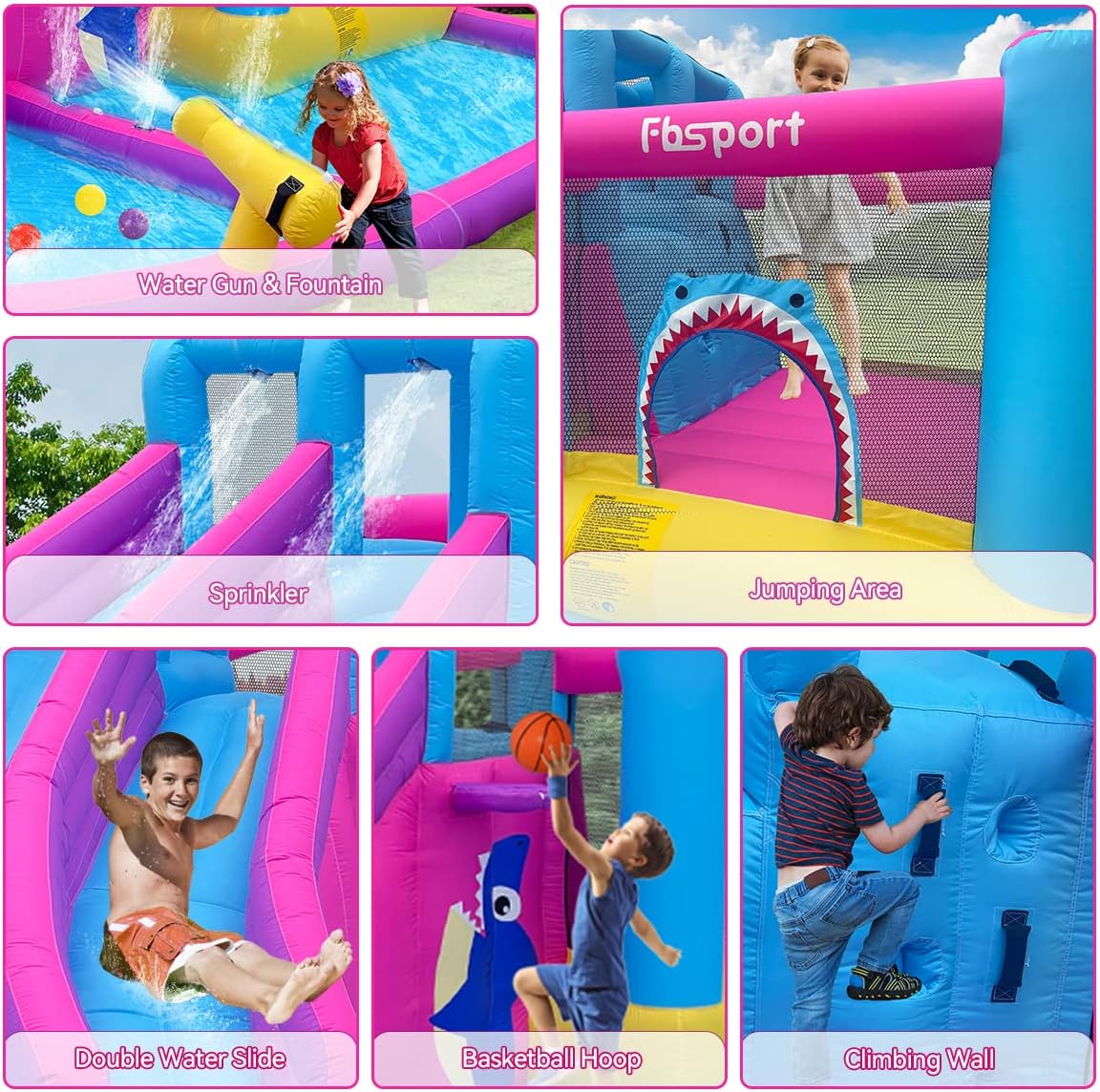 Надувной батут с двумя водными – обзор и цена Kids Outdoor Water Slide