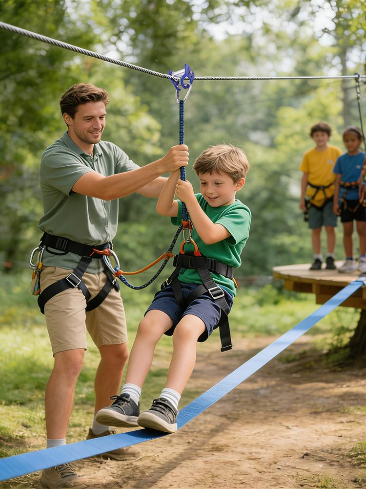 Уличный тросовый аттракцион с  – обзор и цена Kids Outdoor Zipline