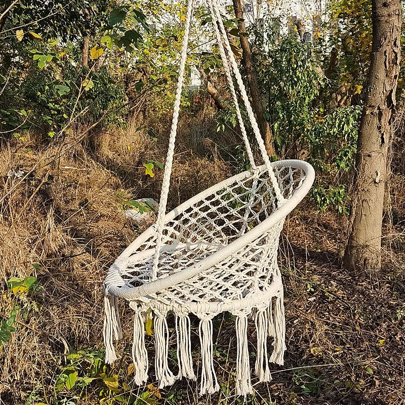 2025 скандинавский сад, вязаны – обзор и цена Kids Outdoor Hanging Chair